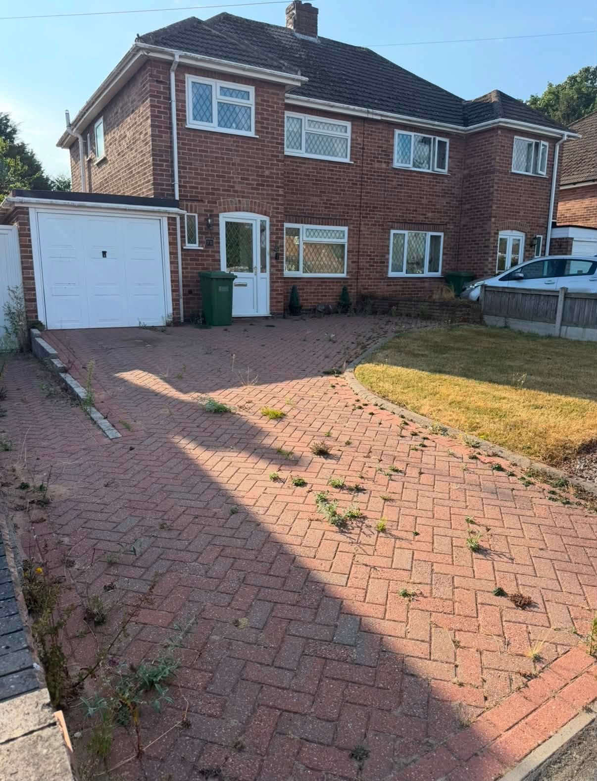 Driveway before cleaning