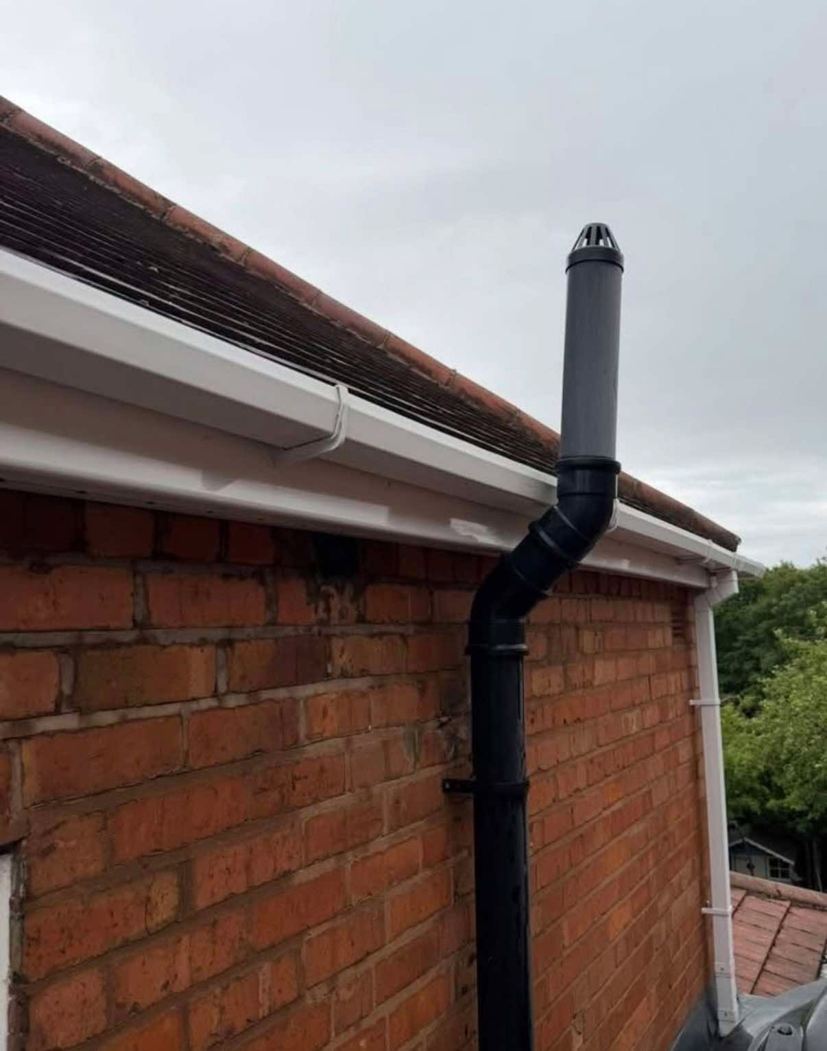 Fascia and guttering after cleaning